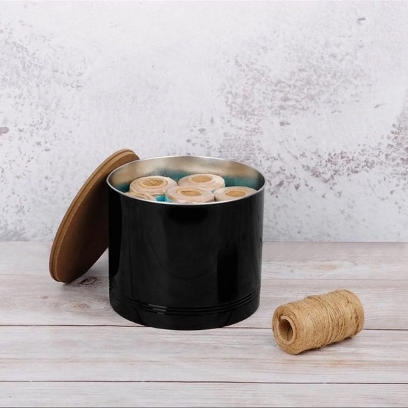 Target 2ct Round Metal/Wood Farmhouse Jars Containers - Picture 2 of 3